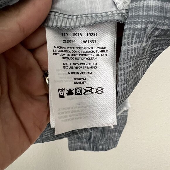 Columbia Womens XS Flash Forward Gray Printed Hooded Windbreaker Jacket Lightwei - Picture 5 of 7